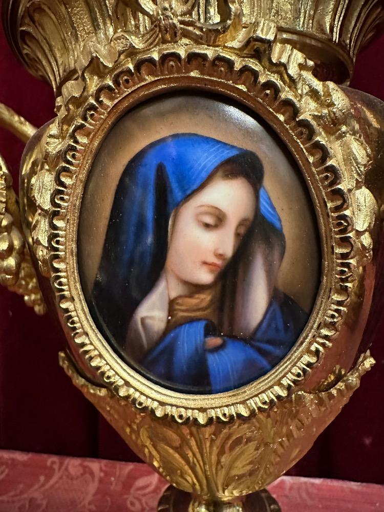 Pair  Floral Candle Holders