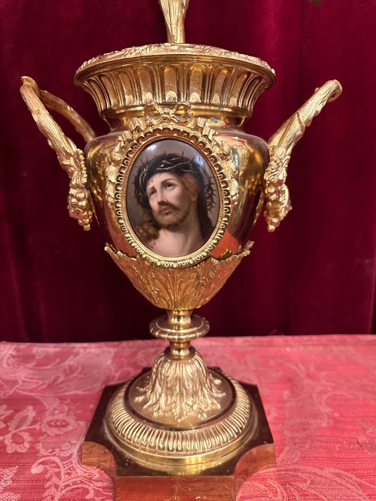 Pair  Floral Candle Holders