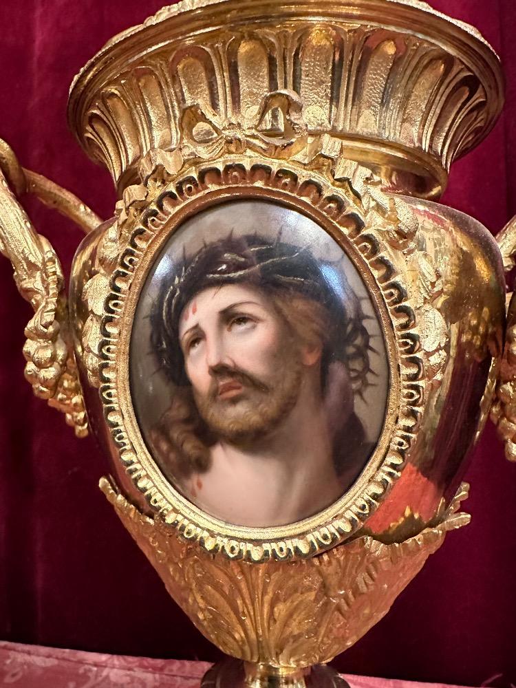 Pair  Floral Candle Holders