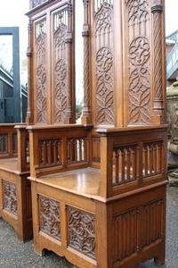 Bishop - Seats style gothic en Oak, France 19th century