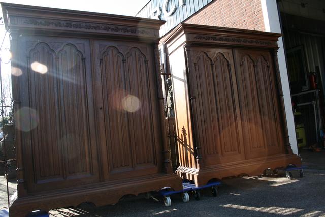 Pair gothic Cabinets