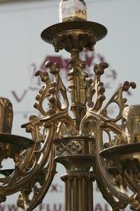 Candle Sticks style Gothic en Bronze, France 19th Century