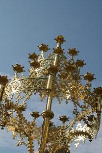 Chandeliers style gothic en bronze, France 19th century