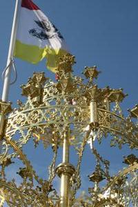 Chandeliers style gothic en bronze, France 19th century