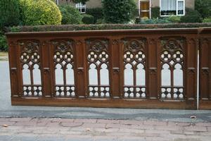 Communion Rails style gothic en Oak, Belgium 19 th century