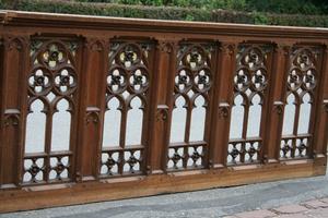 Communion Rails style gothic en Oak, Belgium 19 th century