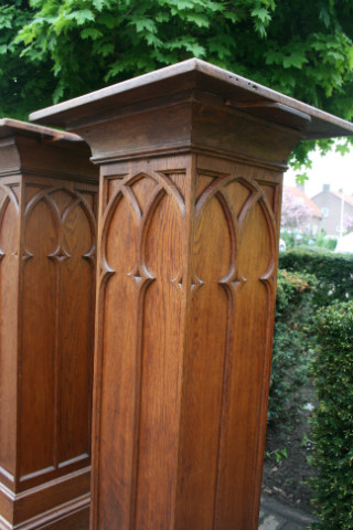 Pair gothic Statue Stands