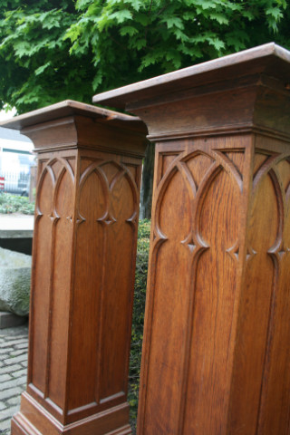 Pair gothic Statue Stands