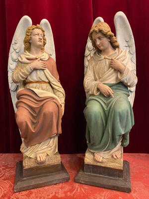 Angels style Gothic - style en Wood , Germany 19 th century ( Anno 1890 )