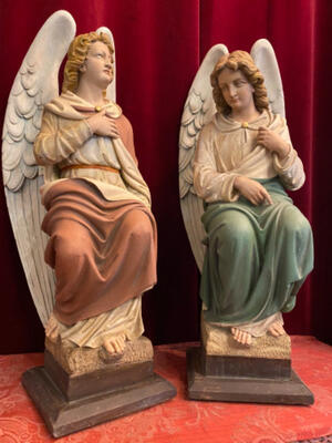 Angels style Gothic - style en Wood , Germany 19 th century ( Anno 1890 )