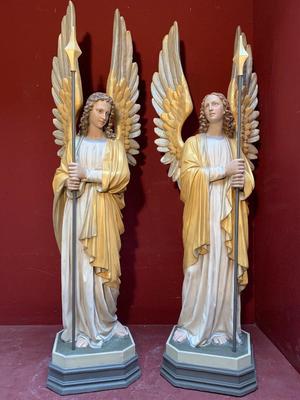 Angels style Gothic - Style en Composite Polychrome, France 19th century