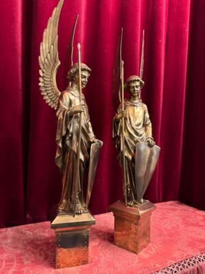 Angels  style Gothic - Style en Bronze, Belgium  19 th century ( Anno 1865 )