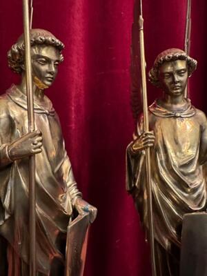 Angels  style Gothic - Style en Bronze, Belgium  19 th century ( Anno 1865 )