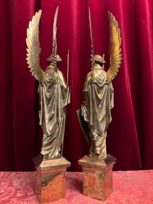 Angels  style Gothic - Style en Bronze, Belgium  19 th century ( Anno 1865 )