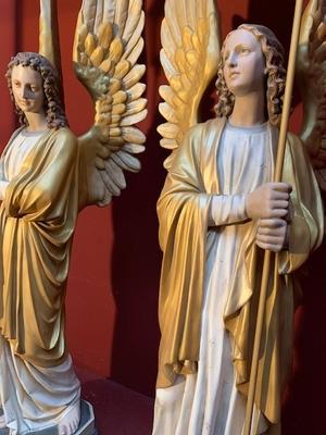 Angels style Gothic - style en Composite Polychrome, Belgium 19th century