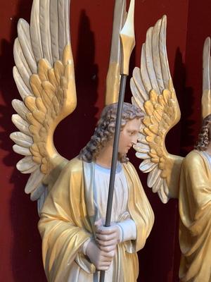 Angels style Gothic - Style en Composite Polychrome, France 19th century