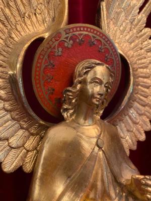 Angels  style Gothic - style en Full Bronze Gilt, Belgium  19 th century