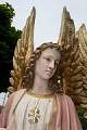 Angels Measures Width & Depth Are From Base style Gothic - style en plaster polychrome, Belgium 19th century