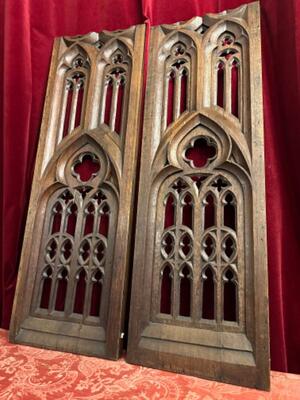 Architectural Ornaments style Gothic - Style en Oak wood, Belgium  19 th century ( Anno 1875 )