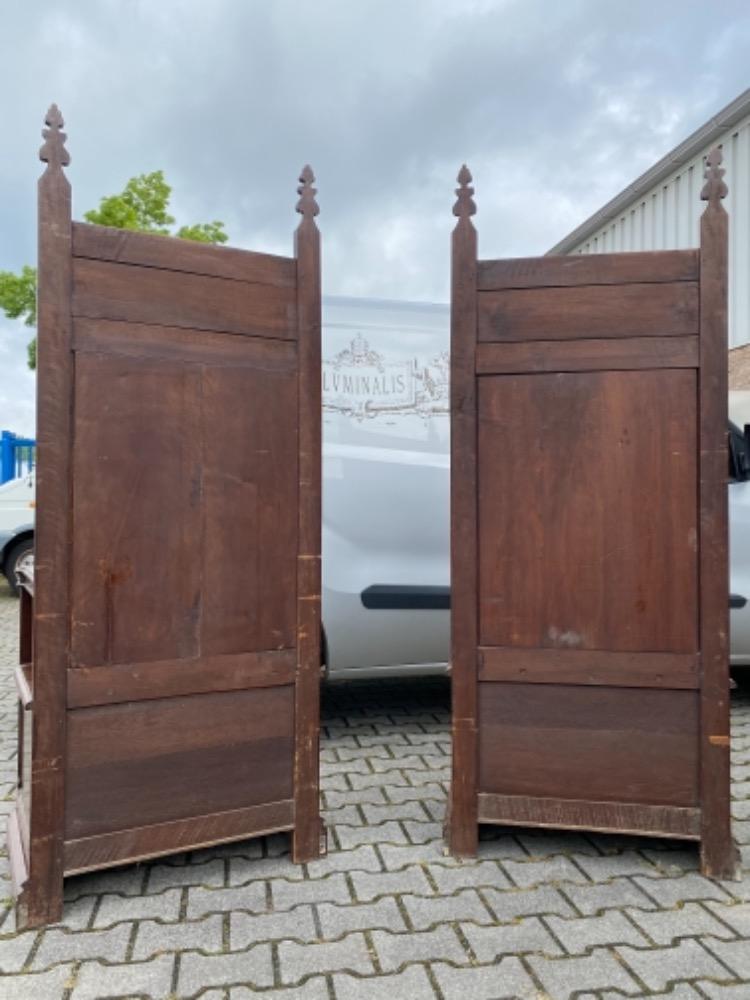 Pair Gothic - style Bishop Seats