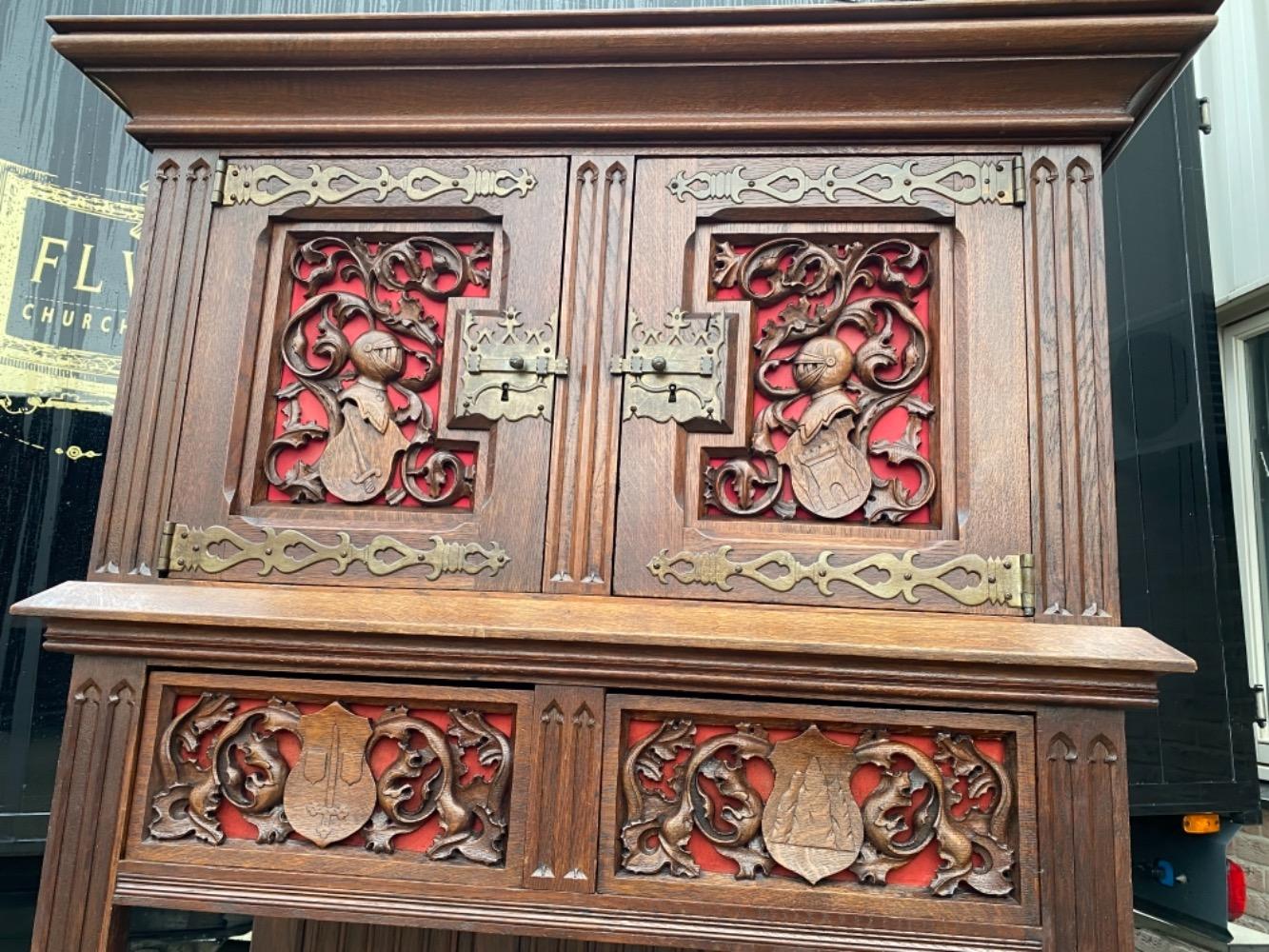 Pair Gothic - Style Cabinets