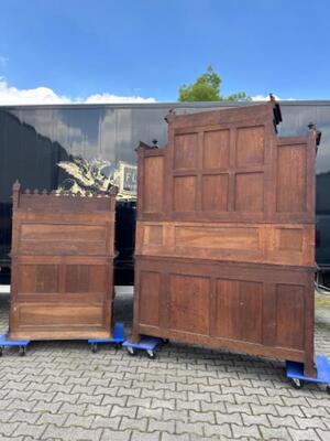 Cabinets style Gothic - style en Walnut wood / Glass / Marble, Paris - France 19 th century ( Anno 1890 )