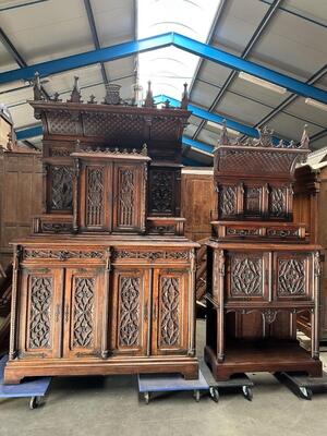 Cabinets style Gothic - Style en Wood, France 19 th century