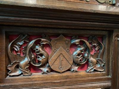 Cabinets  style Gothic - Style en Oak wood, Belgium 20 th century
