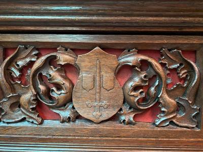 Cabinets  style Gothic - Style en Oak wood, Belgium 20 th century