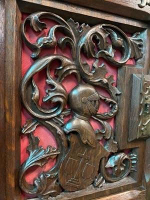Cabinets  style Gothic - Style en Oak wood, Belgium 20 th century