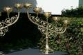 Candle Holders style Gothic - style en Brass / Bronze, Belgium 19th century ( Anno 1885 )