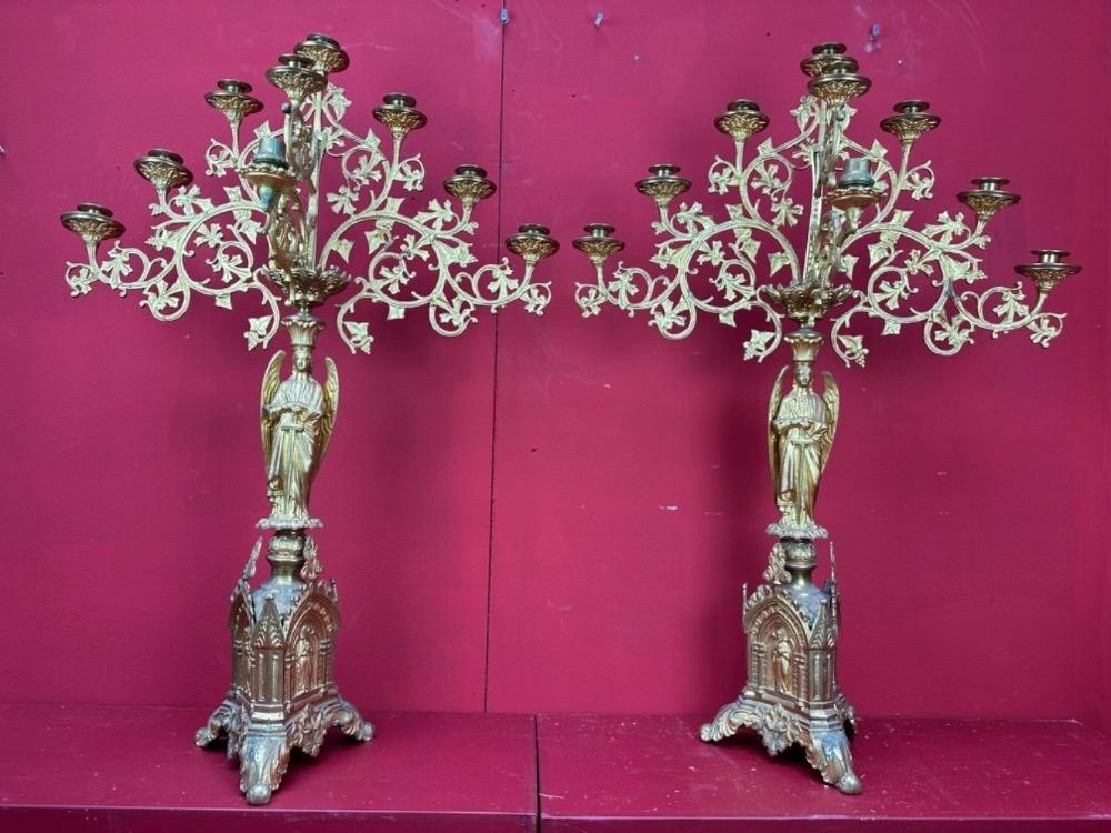 Pair Gothic - Style Candle Holders