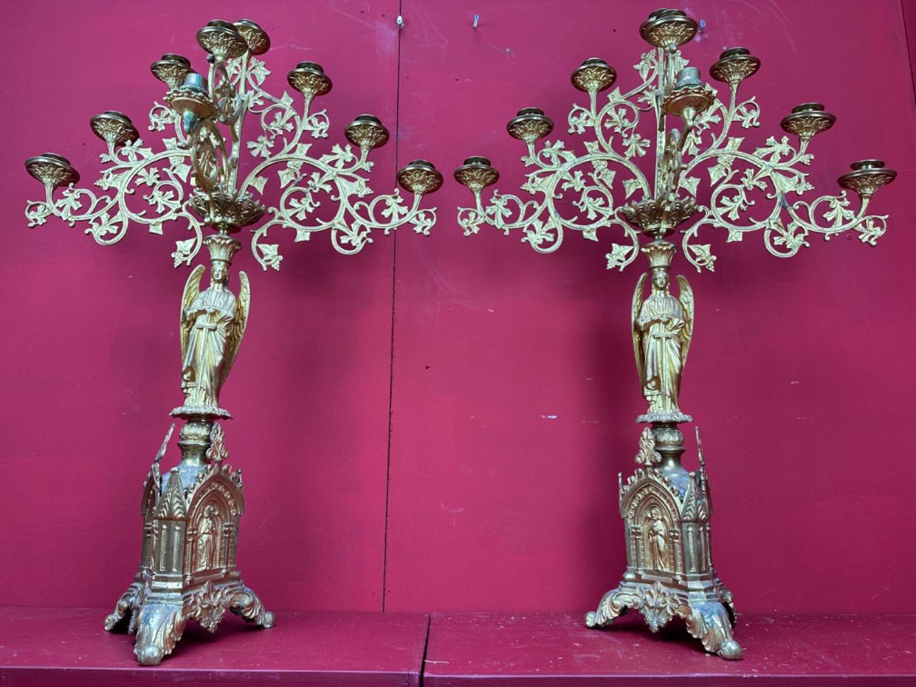 Pair Gothic - Style Candle Holders