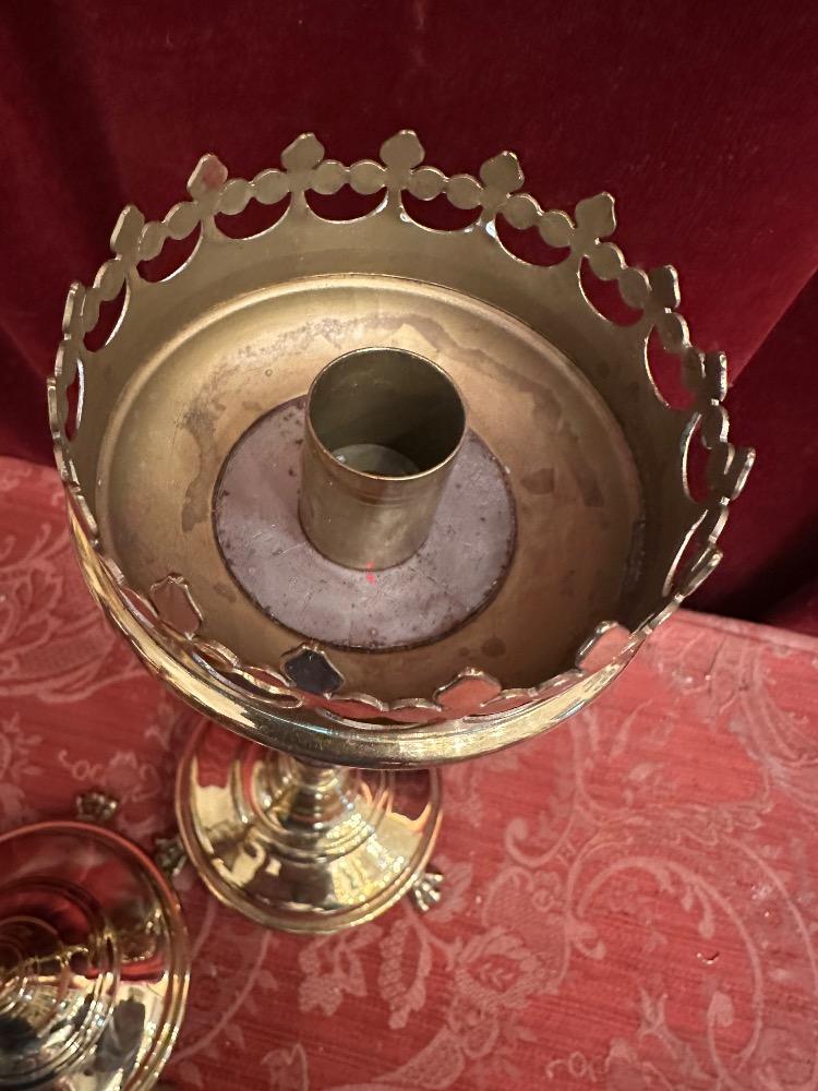 Pair Gothic - Style Candle Holders