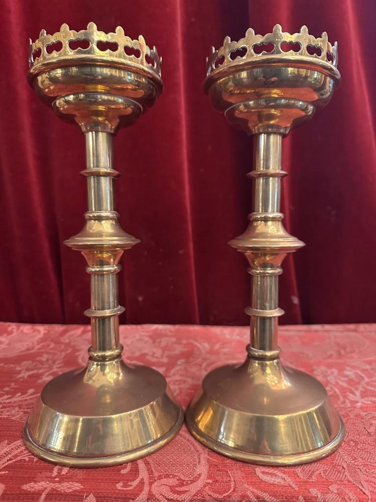 Pair Gothic - Style Candle Holders
