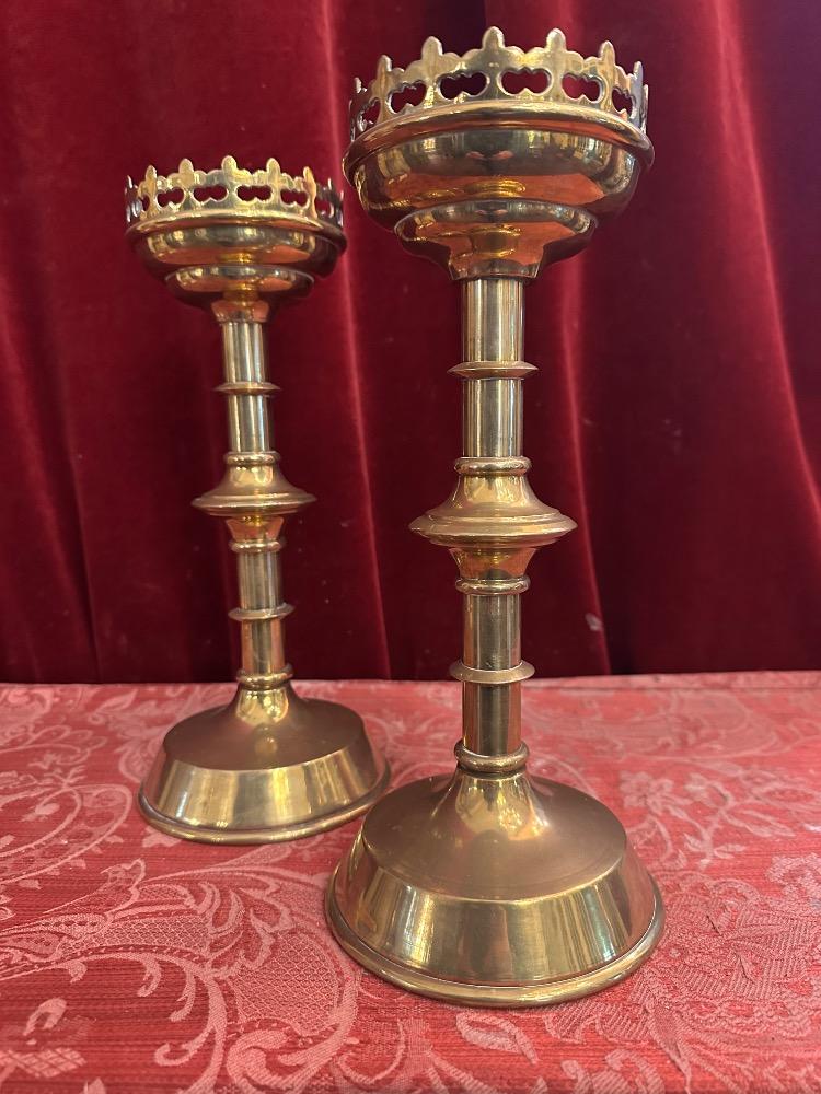 Pair Gothic - Style Candle Holders