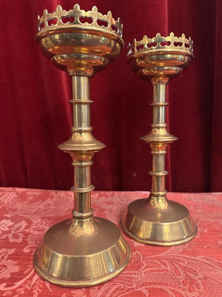 Pair Gothic - Style Candle Holders