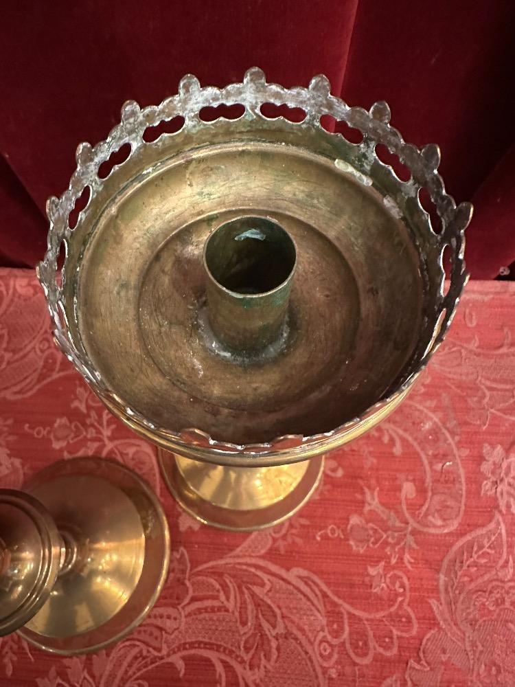 Pair Gothic - Style Candle Holders