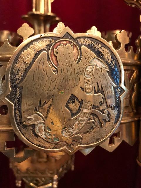 Pair Gothic - style Candle Holders