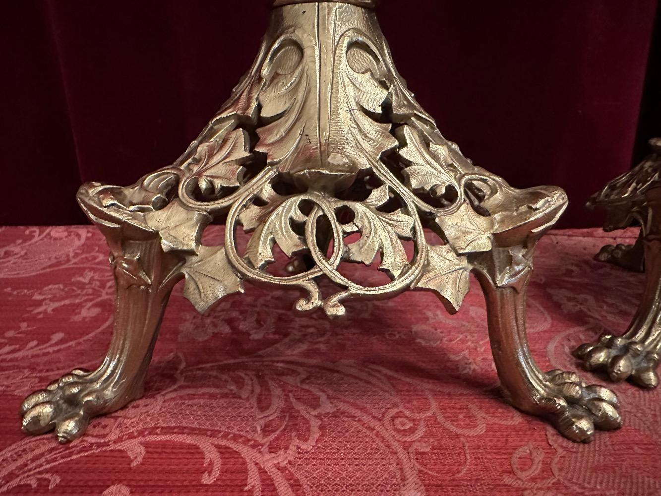 Pair Gothic - Style Candle Holders
