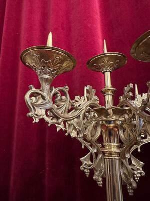 Pair Gothic - Style Candle Holders