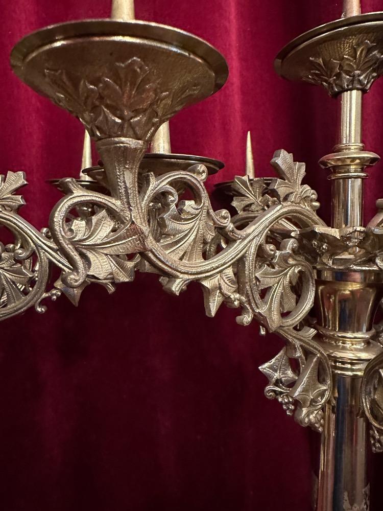 Pair Gothic - Style Candle Holders