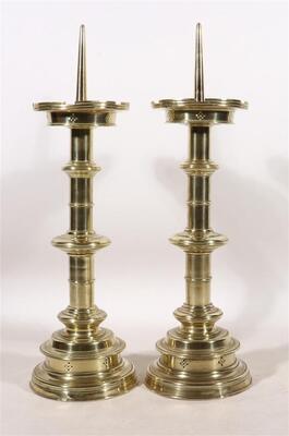 Pair Gothic - Style Candle Holders E