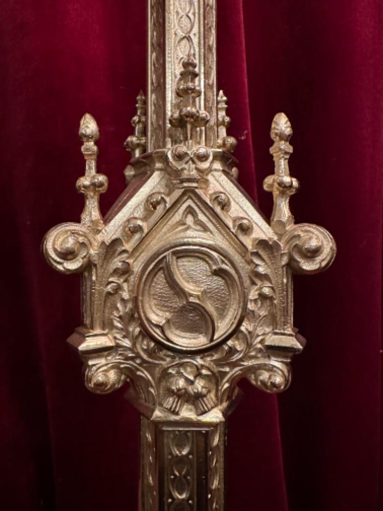 Pair Gothic - Style Candle Holders Measures Without Pin