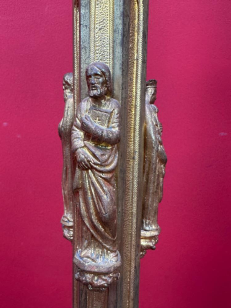 Pair Gothic - Style Candle Holders Measures Without Pin