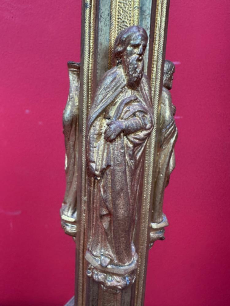 Pair Gothic - Style Candle Holders Measures Without Pin