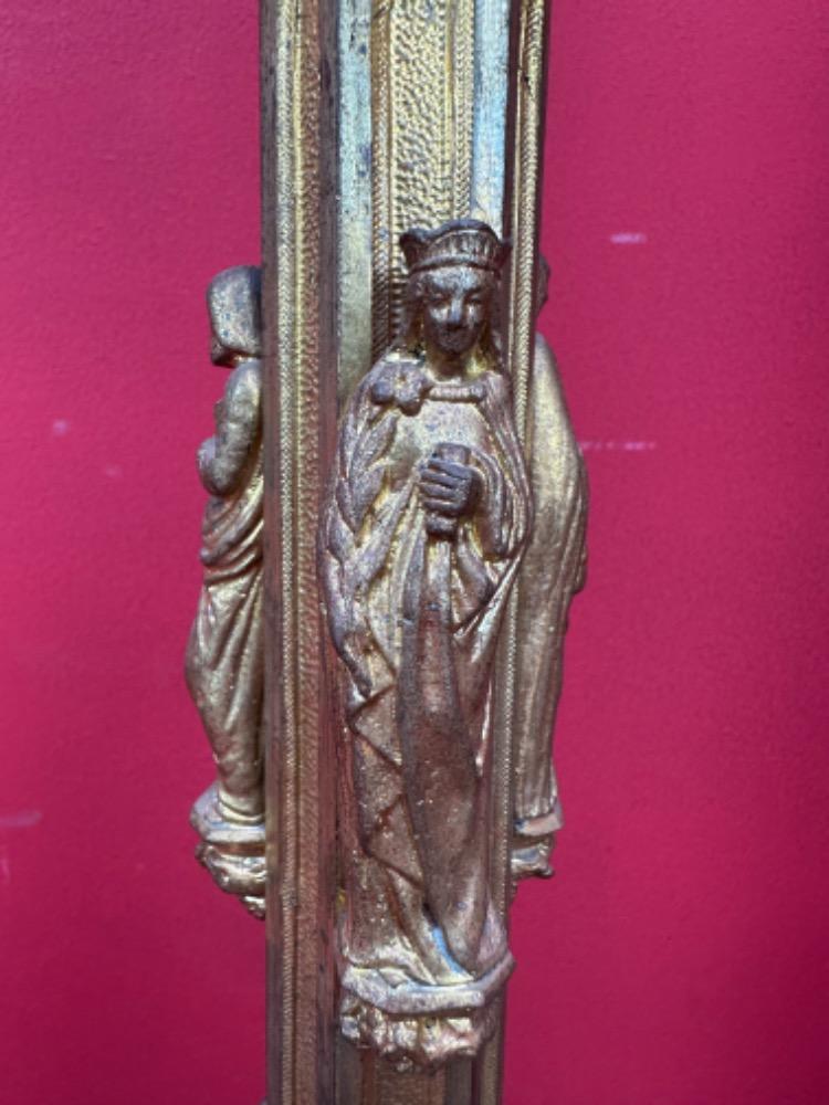 Pair Gothic - Style Candle Holders Measures Without Pin