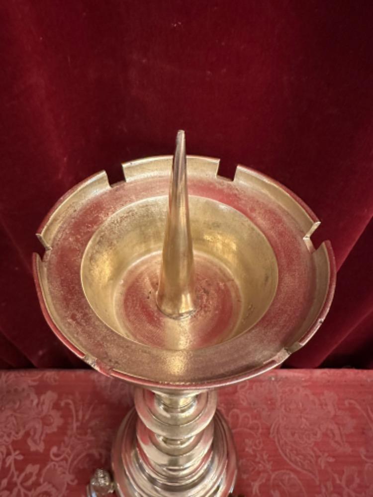 Pair Gothic - Style Candle Holders Measures Without Pin