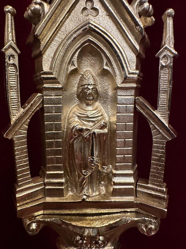 Pair Gothic - Style Candle Holders Measures Without Pin