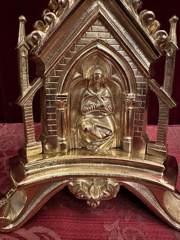 Pair Gothic - Style Candle Holders Measures Without Pin